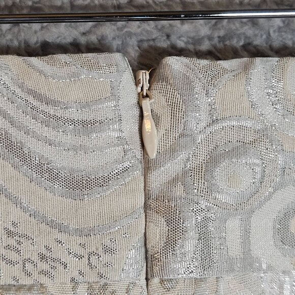 VTG Banana Republic Metallic 12 Mini Skirt Brocade Art core Holiday Glam - Picture 8 of 16
